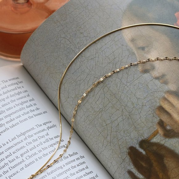 NEW 18K Gold Plated Double Layer Chain Necklace 0 - Picture 5 of 10